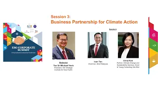 ESG Corporate Summit: Session 3 – Business Partnership for Climate Action