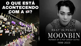 Último adeus a Moonbin membros do Astro acompanham o funeral #ripmoonbin