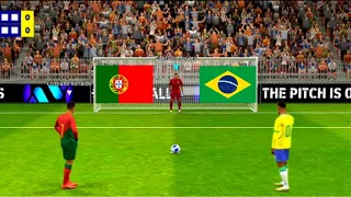 Ronaldo Vs Neymar | Portugal Vs Brazil Match | Efootball Penalty Shootout Gameplay | Efootball 2024|