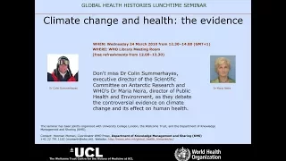 Global Health Histories 39: Climate Change and Health - the evidence