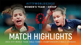 Highlights | Hana Goda (EGY) vs Hana Matelova (CZE) | WT Grps | #ITTFWorlds2022