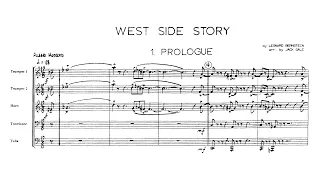 [Score] "West Side Story" (suite) for brass quintet - Leonard Bernstein arr. Jack Gale