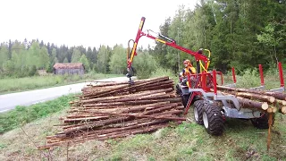 Hydraulic timber trailer ATV Kranman T2000ex