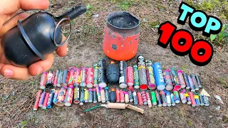 ✅🔥Top 100 FIRECRACKERS vs IRON KETTLE🔴EXPLODE DIFFERENT POWERFUL Firecrackers | HUGE BOMBS🔴Part 4