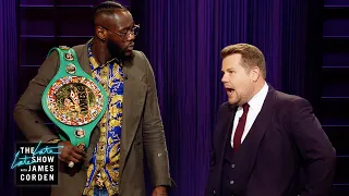 Deontay Wilder Crashes James Corden's Monologue