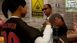 CJ takes his Girlfriend Denise on a First Date! GTA San Andreas Definitive Edition (GTA Trilogy)