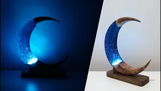 Blue Moon Epoxy Lamp | Epoxy Resin Art