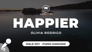 happier - Olivia Rodrigo (Male Key - PIano Karaoke)