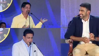 "600 wickets possible" Anil Kumble and Krish Srikanth Hilarious speech at Ashwin's TNCA Felicitation