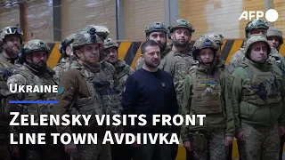 Zelensky visits the Ukrainian frontline town of Avdiivka | AFP