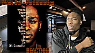 ITS MATHEMATICS! Mos Def - Mathematics REACTION | First Time Hearing!