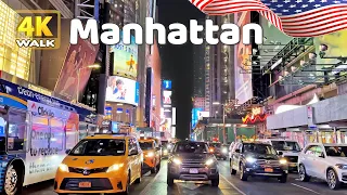 【4K】WALK Seventh Avenue NEW YORK City NYC USA NY Travel vlog