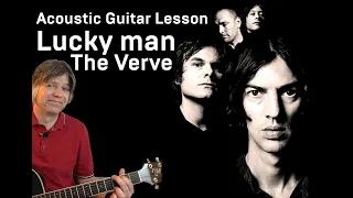 Learn 'Lucky Man' by The Verve on Acoustic Guitar | Chords, Rhythms, & Easy Tutorial