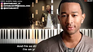 John Legend - All of Me piano karaoke