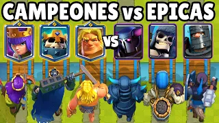 CAMPEONES vs EPICAS | CUAL ES MEJOR CALIDAD? | OLIMPIADAS de CLASH ROYALE