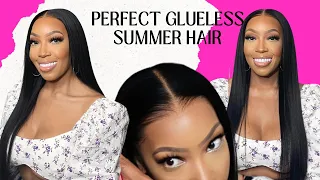 YOU NEED THIS *VIRAL* M-CAP PRE CUT WIG FT. OQ Hair | PERFECT GLUELESS SUMMER HAIR