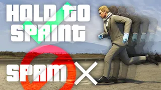 How To Sprint Without Spamming X In GTA Online!