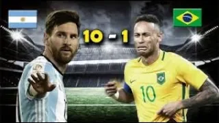 ARGENTINA 10 vs BRASIL 1 - SIN MESSI NO SOMOS NADA - SAMPAOLI BEGINS 2017