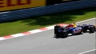 Renault, Redbull, Ferrari blown exhaust sound 2011 Montreal F1 Grand Prix