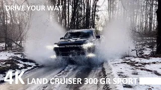 TOYOTA LAND CRUISER 300 OFF ROAD Test in the Mud, Snow, Sand, and Water// LC 300 GR Sport Review