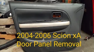 2004 2005 2006 2004-2006 Scion xA Driver's Left Front Door Panel Removal Walkthrough