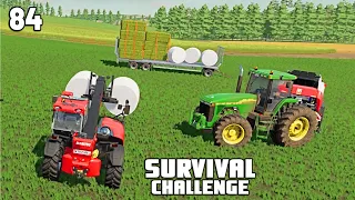 SPENDING ALL OF OUR MONEY TO DOUBLE IT | Survival Challenge | Farming Simulator 22 - EP 84