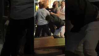 Drunken brawl in a Moscow nightclub