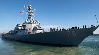 USS Donald Cook and USS Porter depart Rota, Spain