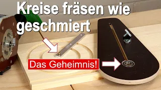 Kreise fräsen mit der handgeführten Oberfräse