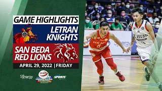 Letran Knights vs San Beda Red Lions | Game Highlights | April 29, 2022 | NCAA Season 97