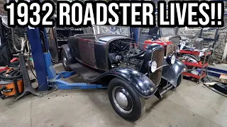 1932 Ford Roadster Starting For The First Time Since 1953!!