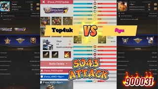 Eden Map: 31 Top4uk Vs Ryu ''New Record 5043 Attack'' 😮 -Last Shelter Survival