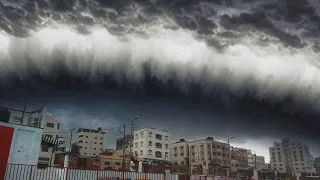 3 minutes ago ! The most terrifying clouds appears over thr beach