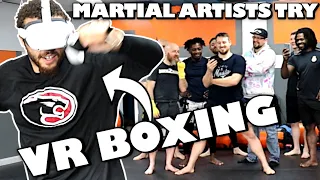 A Room Full of Martial Artists Try VR BOXING