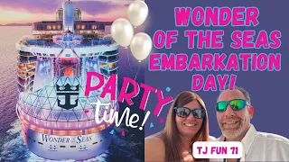 WONDER OF THE SEAS EMBARKATION DAY! 🎈💜🚢