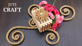 Best Wall Hanging Flower Vase Showpieces | Wall Decor Jute Craft Idea | Jute Craft Decoration Design