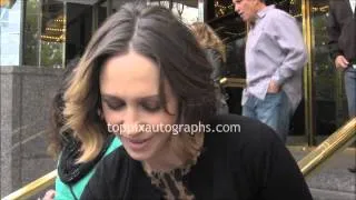 Vera Farmiga - Signing Autographs at the 2014 A & E Upfront in NYC