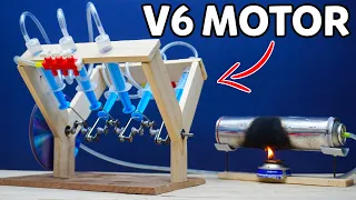 How to Make 6 Cylinder Steam Engine at home (100% working)