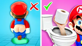 ¡TRUCOS Y GADGETS PARA INODORO DE SUPER MARIO! ¡Momentos Divertidos, Gadgets Virales Para El Baño