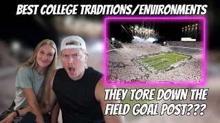 Who Got The Best Traditions?? REACTION to Best College Football traditions/environments