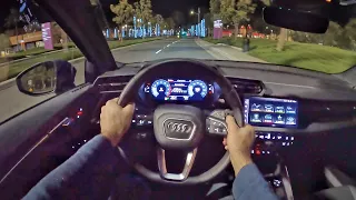 2022 Audi A3 Premium Plus POV Night Drive (3D Audio)(ASMR)