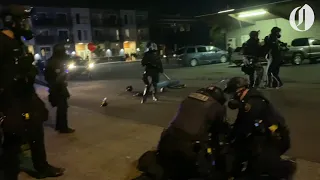 Portland Police arrest protesters during riot