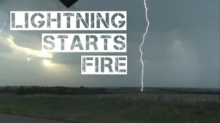 Lightning Induced Fire near Bridgeport, OK 7-3-20