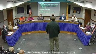 RISD Board Meeting December 14, 2021.