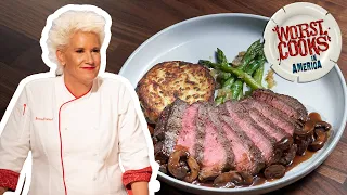 Anne Burrell's Spice Rubbed Flat Iron | Worst Cooks in America | Food Network