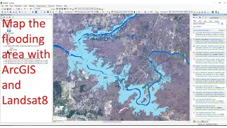 Map the flooding area with ArcGIS and Landsat8