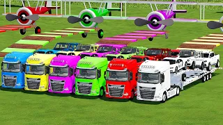 DELIVERING BUGATTI, BRABUS & MERCEDES 4X4 WITH DAF TRUCKS! Farming Simulator 22