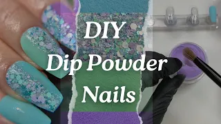 Dip Powder Nails | Chunky Glitter Ombre | DIY Nails At Home | Encapsulating Glitters | Nail Tutorial