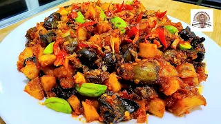 SAMBEL GORENG KENTANG ATI AMPELA TANPA SANTAN, SAJIAN LEBARAN.