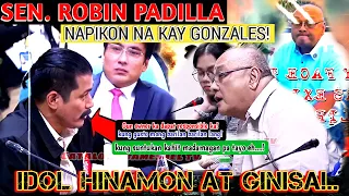 Grabi to! Sen. Robin Padilla napikon kay Gonzales, hinamon! Gonzales at mga Pulis gisado sa hearing!